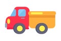 Vector Template of Plastic Toy Truck On White Royalty Free Stock Photo