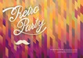 Vector template Retro Party. Abstract geometrical textured colorful background Royalty Free Stock Photo