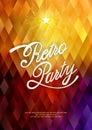 Vector template Retro Party. Abstract geometrical textured colorful background Royalty Free Stock Photo