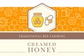 Vector template with seamless pattern - natural honey collection