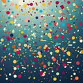 Vector template of vibrant colorful confetti