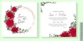 Vector template for wedding invitation Royalty Free Stock Photo