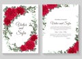 Vector template for wedding invitation. Royalty Free Stock Photo