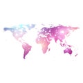 Vector template World map with global technology networking concept. Global network connections. Digital data Royalty Free Stock Photo