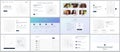 Vector templates for website design, minimal presentations, portfolio. UI, UX, GUI. Design of headers, dashboard, forms Royalty Free Stock Photo
