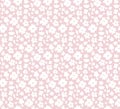 Vector tender seamless ditsy pattern. Romantic texture with small white flowers on a pink background. Simple floral cottagecore Royalty Free Stock Photo