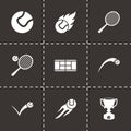 Vector tennis icon set