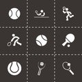 Vector tennis icon set