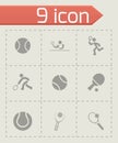 Vector tennis icon set