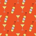 Vector tequila design seamless pattern