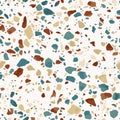 Vector terrazzo flooring texture. Abstract seamless pattern of mosaic floor Royalty Free Stock Photo