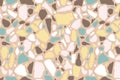 Vector Terrazzo pattern horizontal background. Abstract italian flooring stone, concrete pink and brown texture. Classic