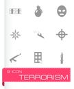 Vector terrorism icons set