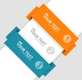 Vector text boxes, infographics options banner