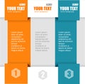 Vector text boxes, infographics options banner