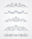 Vector text dividers with dark-blue winter snowflake