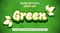 Vector Text Effect Green Leaf Royalty Free Stock Photo
