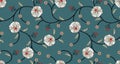 Vector textile floral pattern design