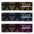 Vector textural banners in grunge style