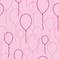 Vector texture party seamless pattern in pink