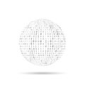 Binary Code Vector Texture Globe