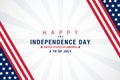 Vector happy America independence day background