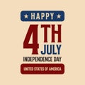 Vector 4th july USA Independence Day vintage rusty metal Poster Royalty Free Stock Photo