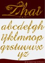 Vector of Thai Calligraphic Alphabet Set Four Royalty Free Stock Photo