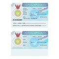 Vector Thailand international passport visa sticker template in flat style