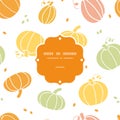 Vector thanksgiving colorful pumpkins silhouettes