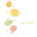 Vector thanksgiving colorful pumpkins silhouettes