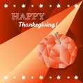 Vector Thanksgiving greeting card in trendy