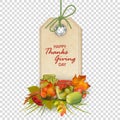 Vector Autumn Thanksgiving Label