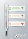 Vector thermometer for infographics.