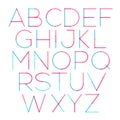 Vector thin font with round and soft strokes Royalty Free Stock Photo