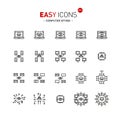 Easy icons 47a Computer spying Royalty Free Stock Photo