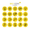 Easy icons 41c Internet earnings Royalty Free Stock Photo