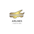 Airlines line logo template