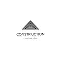 Vector thin line icon, construction logo template illustration. Royalty Free Stock Photo