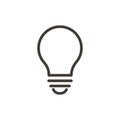 Vector thin line icon linear stroke outline illustration. Lightbulb Royalty Free Stock Photo