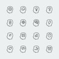 Vector thinking icons set