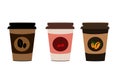 Vector Three Paper Cup Set