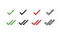 Vector Tick Check Mark Icon Set Royalty Free Stock Photo