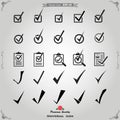 Vector Tick Check Mark Icon Set Royalty Free Stock Photo