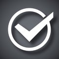 Vector tick icon Royalty Free Stock Photo