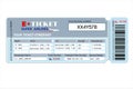 Vector ticket airlines blue color Royalty Free Stock Photo