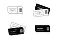Vector ticket icons set