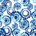 Vector tie dye shibori print. Seamless hand drawn pattern. Royalty Free Stock Photo