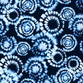 Vector tie dye shibori print. Seamless hand drawn pattern. Royalty Free Stock Photo