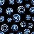 Vector tie dye shibori print. Seamless hand drawn pattern. Royalty Free Stock Photo